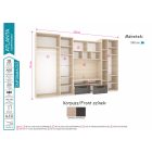 Atlanta szekrénysor 330 cm LED világítással