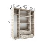 Bern gardrób 180 cm