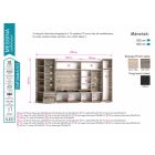 Messina szekrénysor LED világítással 400 cm