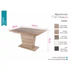 Fanni asztal 135x85+40cm