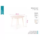 Anita asztal 100 cm kör