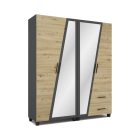 Onyx 180 cm tükrös gardróbszekrény