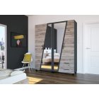 Onyx 180 cm tükrös gardróbszekrény