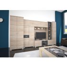 Andorra szekrénysor 370 cm sonoma/matt szürke