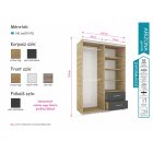 Arizona 140 cm gardróbszekrény