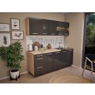 Léna magasfényű konyha 200 cm antracit