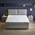 Root Boxspring ágyszett szürke 160x200 cm