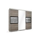 Bangkok tolóajtós gardróbszekrény 239 cm tükörrel