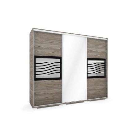 Bangkok tolóajtós gardróbszekrény 239 cm tükörrel