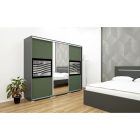 Bangkok tolóajtós gardróbszekrény 239 cm tükörrel