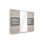 Bangkok tolóajtós gardróbszekrény 239 cm tükörrel