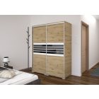 Bond tolóajtós gardrób magasfényű betéttel 