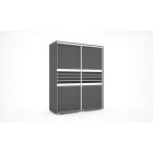 Bond tolóajtós gardrób magasfényű betéttel 