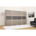 Bond tolóajtós gardrób magasfényű betéttel 