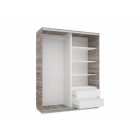 Bond tolóajtós gardrób magasfényű betéttel 