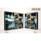 Italy Style tolóajtós gardrób üveges ajtó mintákkal 160 cm