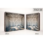 Italy Style tolóajtós gardrób üveges ajtó mintákkal 160 cm