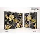 Italy Style tolóajtós gardrób üveges ajtó mintákkal 160 cm