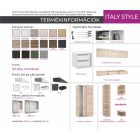 Italy Style tolóajtós gardrób üveges ajtó mintákkal 160 cm