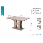 Bella asztal 130x85cm + 40cm