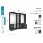 Silver gardrób 225 cm