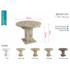 Marocco körasztal 100 cm