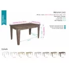 Pedro asztal 140x80+40 cm