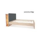 Hugó ágykeret LED világítással, ágyráccsal 160x200 cm