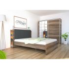 Hugó ágykeret LED világítással, ágyráccsal 160x200 cm