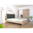 Hugó ágykeret LED világítással, ágyráccsal 160x200 cm