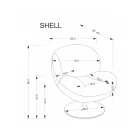 Shell forgó pihenőfotel szürke