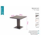 Coctail 80x80 asztal