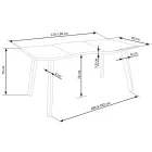 Dickson asztal 120x80+60 cm