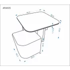 Arakis dohányzóasztal 4 db puffal