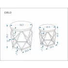Cielo 2 db-os kasmír dohányzóasztal szett